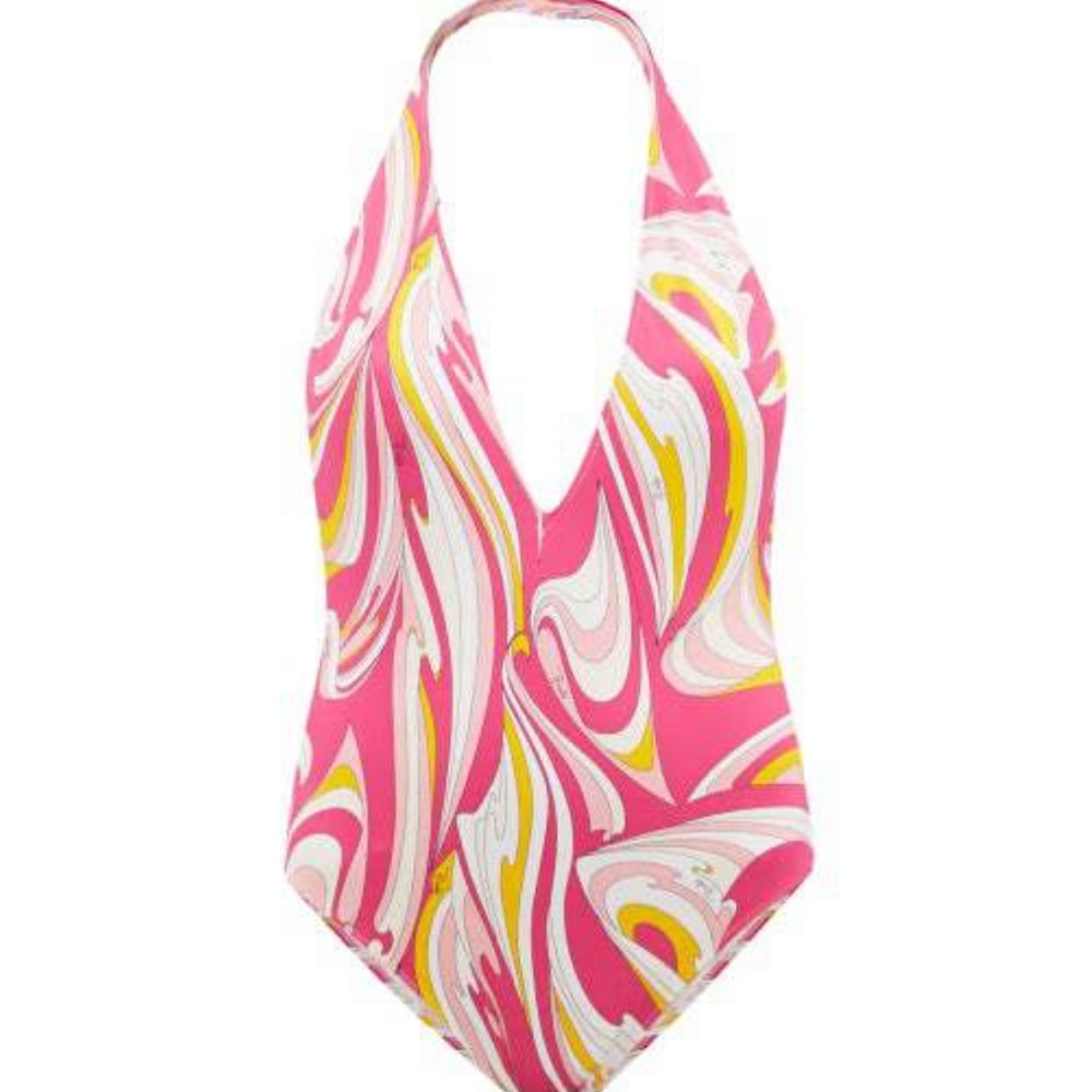 Emilio Pucci - Plunge-Neck Printed Swimsui